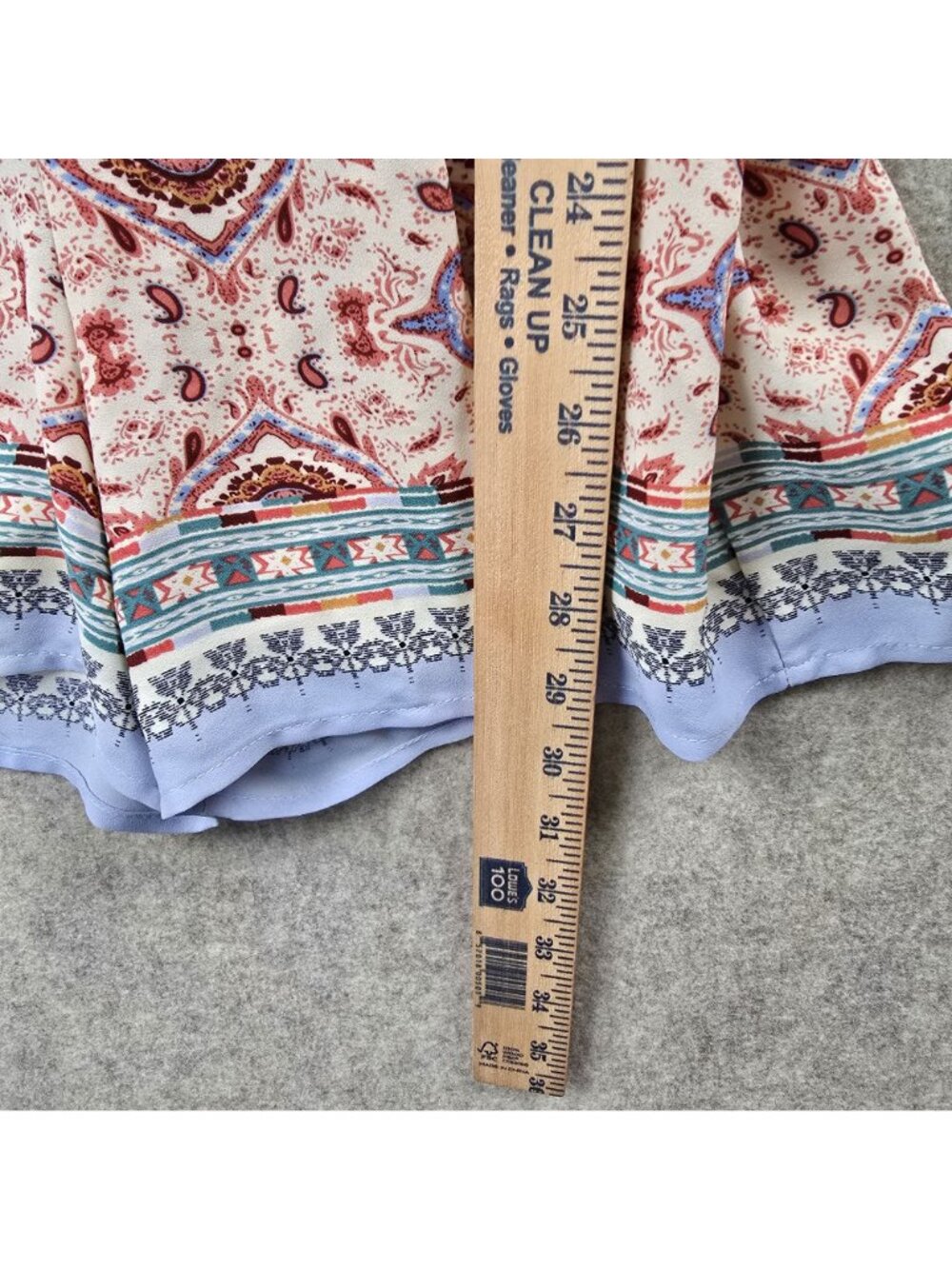 Rue21 Womens Boho Paisley Print Romper Beige Multicolor Small Lightweight - Picture 5 of 8